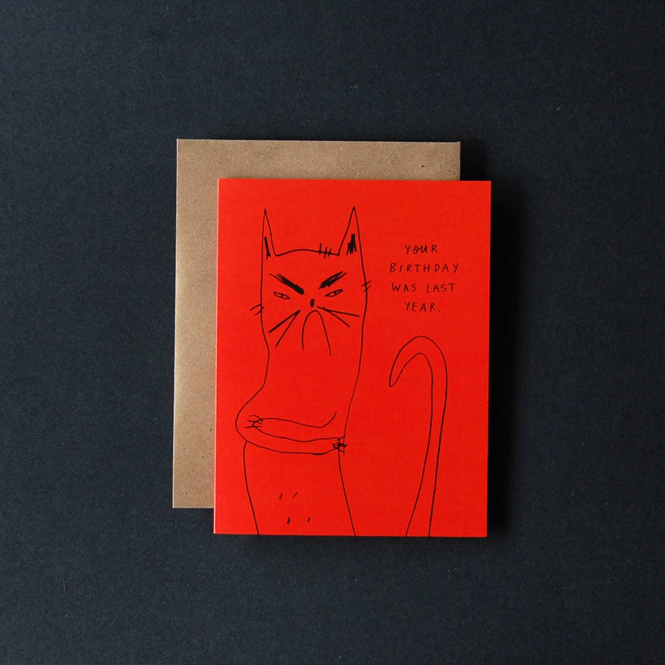 Bitter Kitty - Birthday Greeting Card