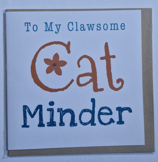 Clawsome Cat Minder - Thank You Card
