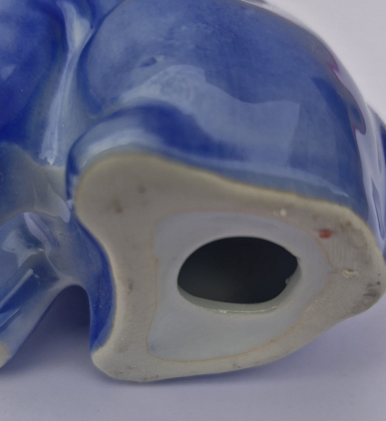 Vintage Cobalt Blue Cat Figurine