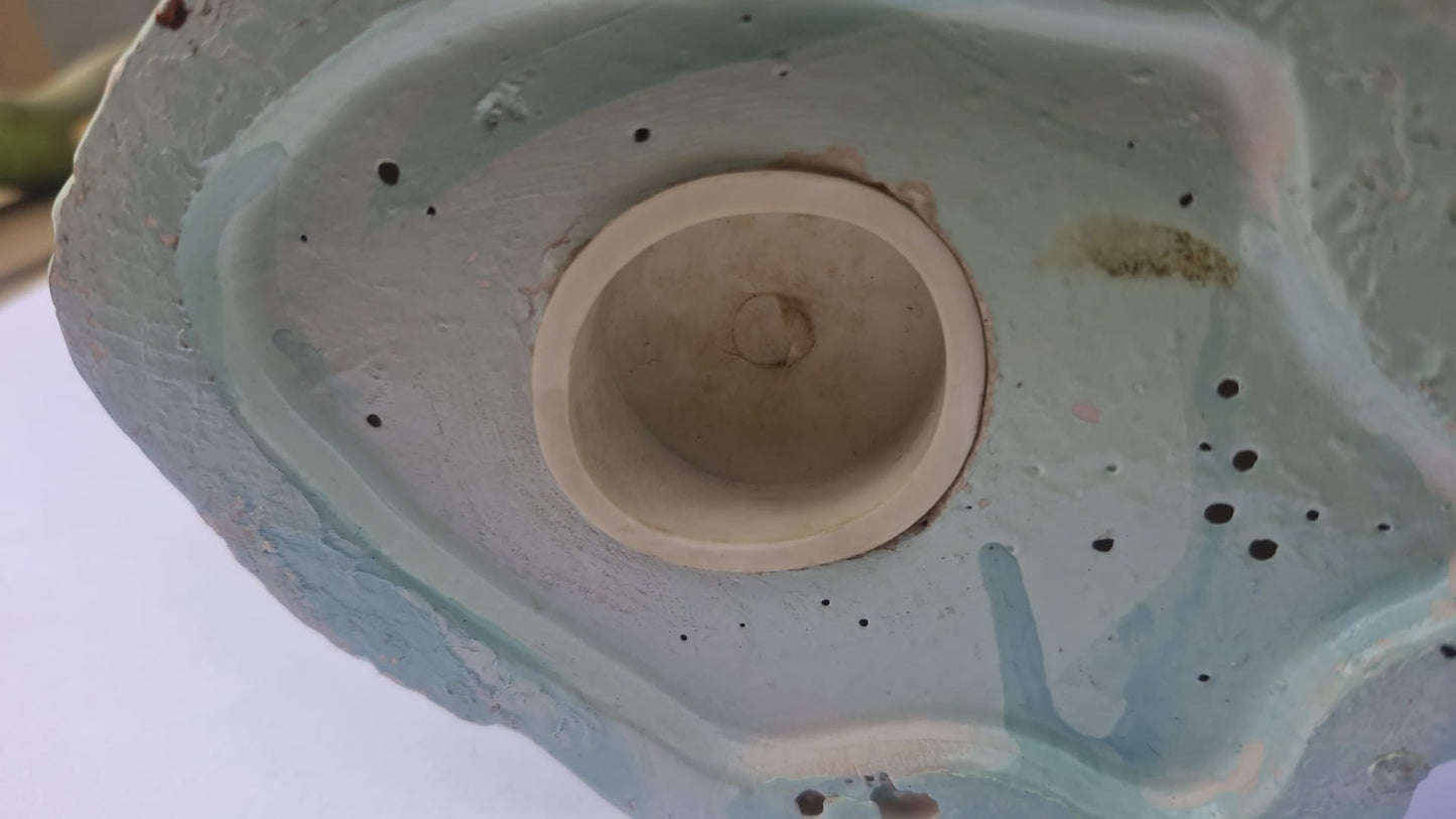 Pastel Green, Vintage Ceramic Cat Money Box