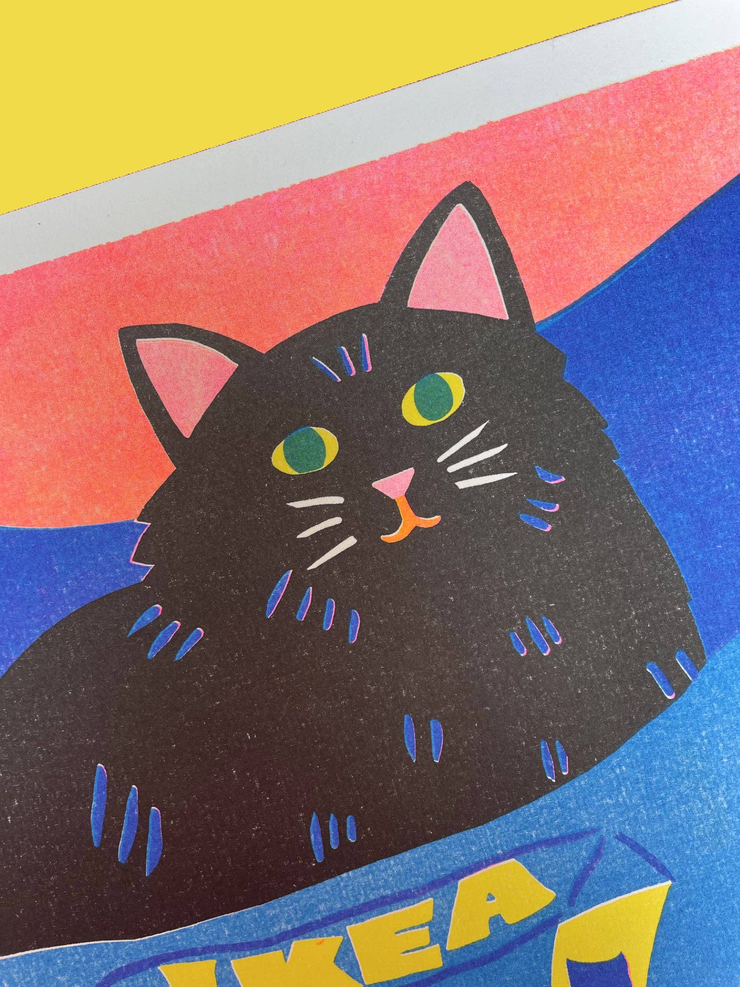 Ikea Bag - Black Cat Print