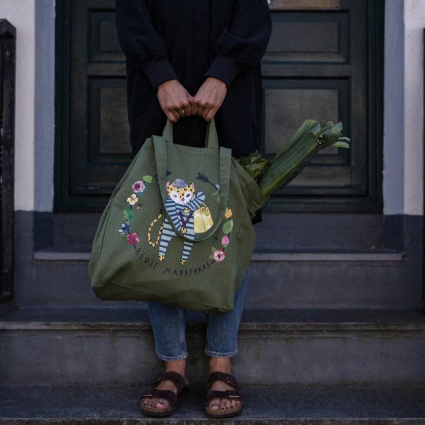 Green Organic Cloth - 'Reuse Madafakas' - Shopping Tote