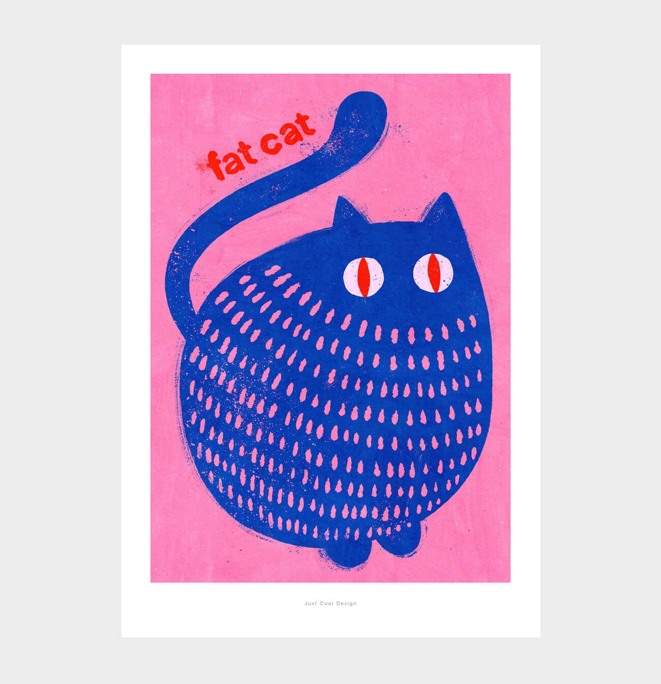 Fat Cat - A5 Cute Cat Illustration Print