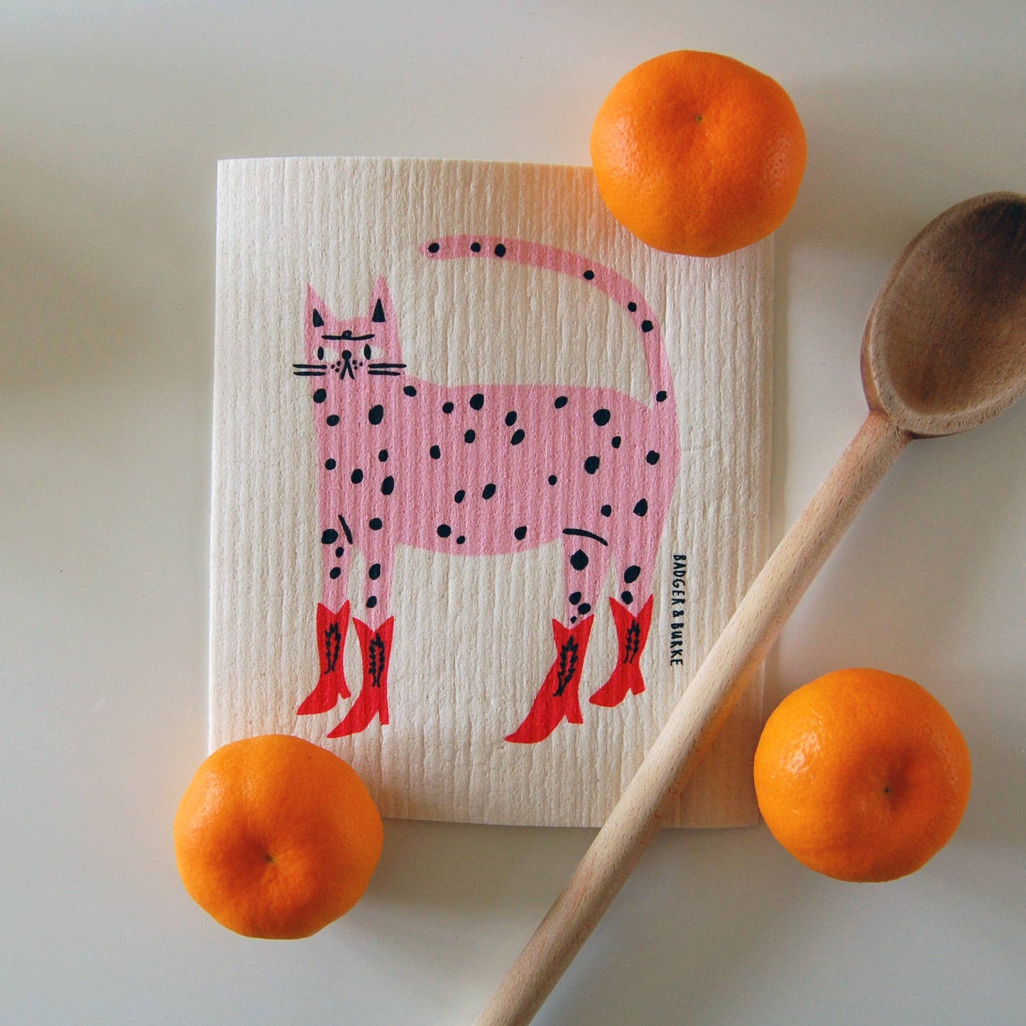 Cowboy Kitty Swedish Sponge Dish Cloth
