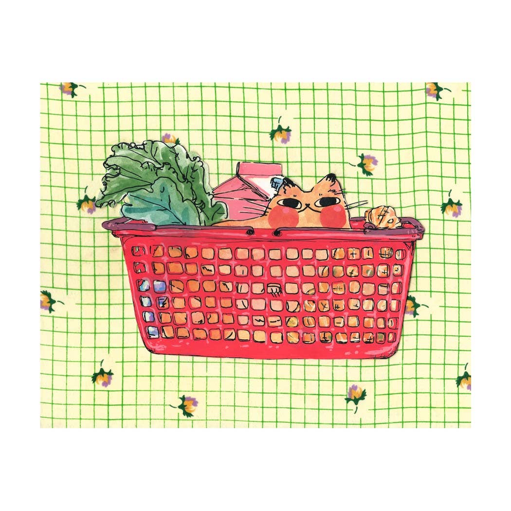 Print - "Basket Cat"