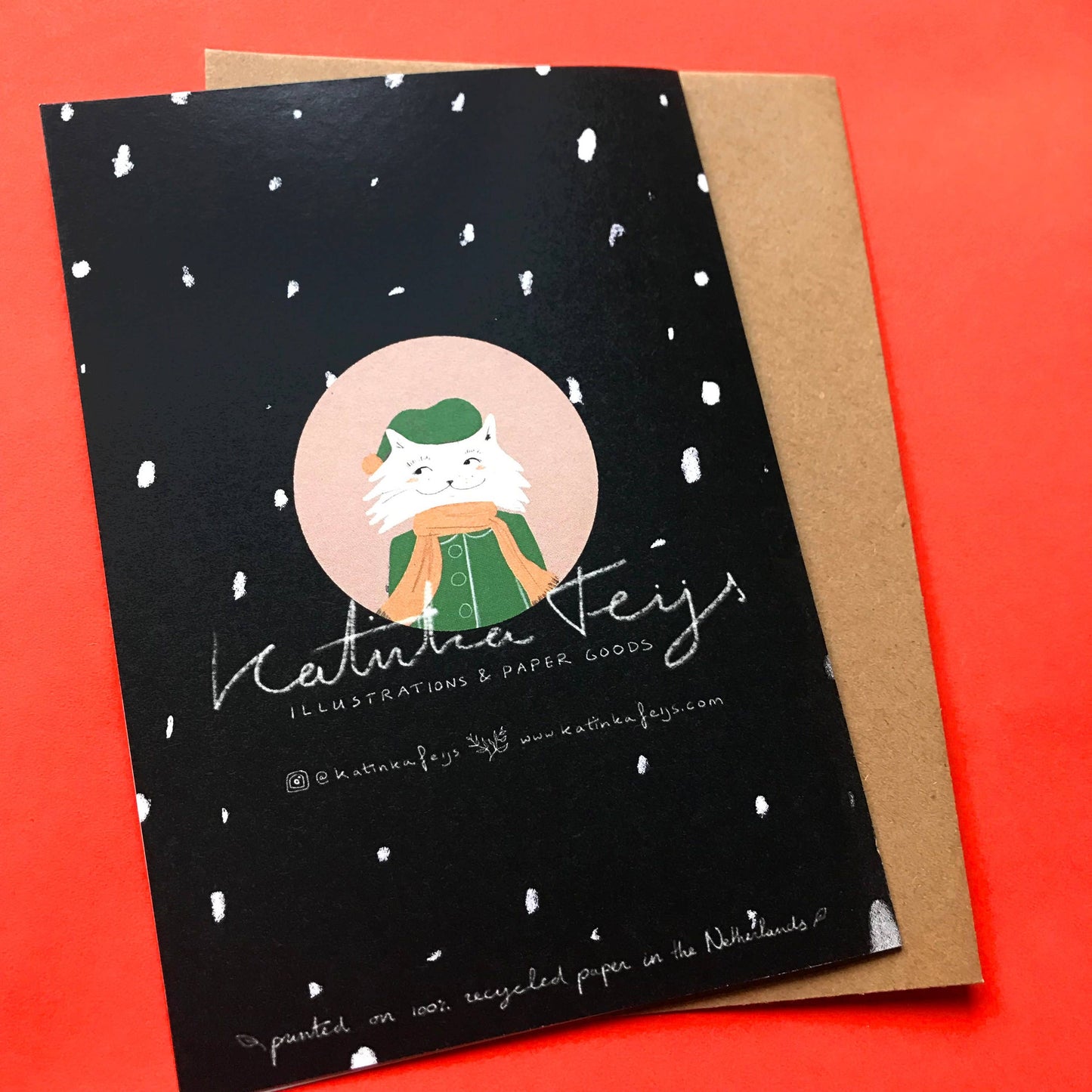 Christmas Cat Greeting Card