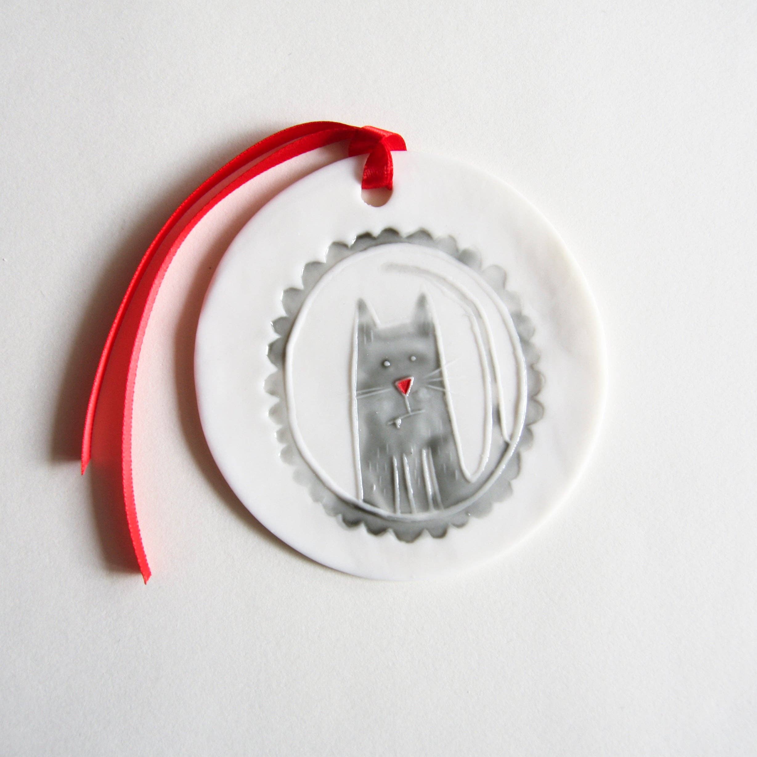 Porcelain Cat Christmas Decoration – Jam Cat
