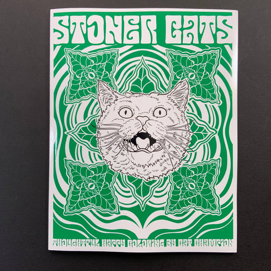 Stoner Cats Thoughtful Happy Coloring Book