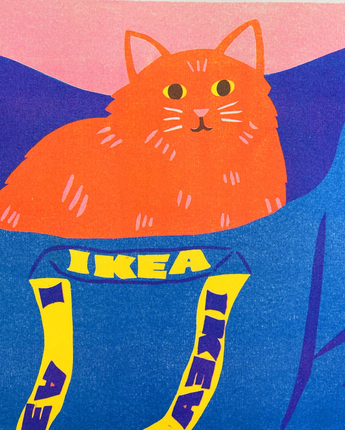 Ikea Bag - Ginger Cat Print