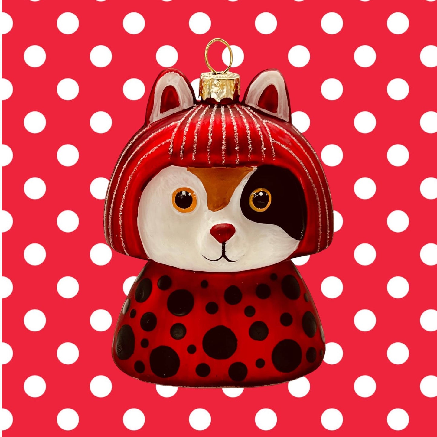 Yayoi Kusameow Kusama Calico Cat Ornament