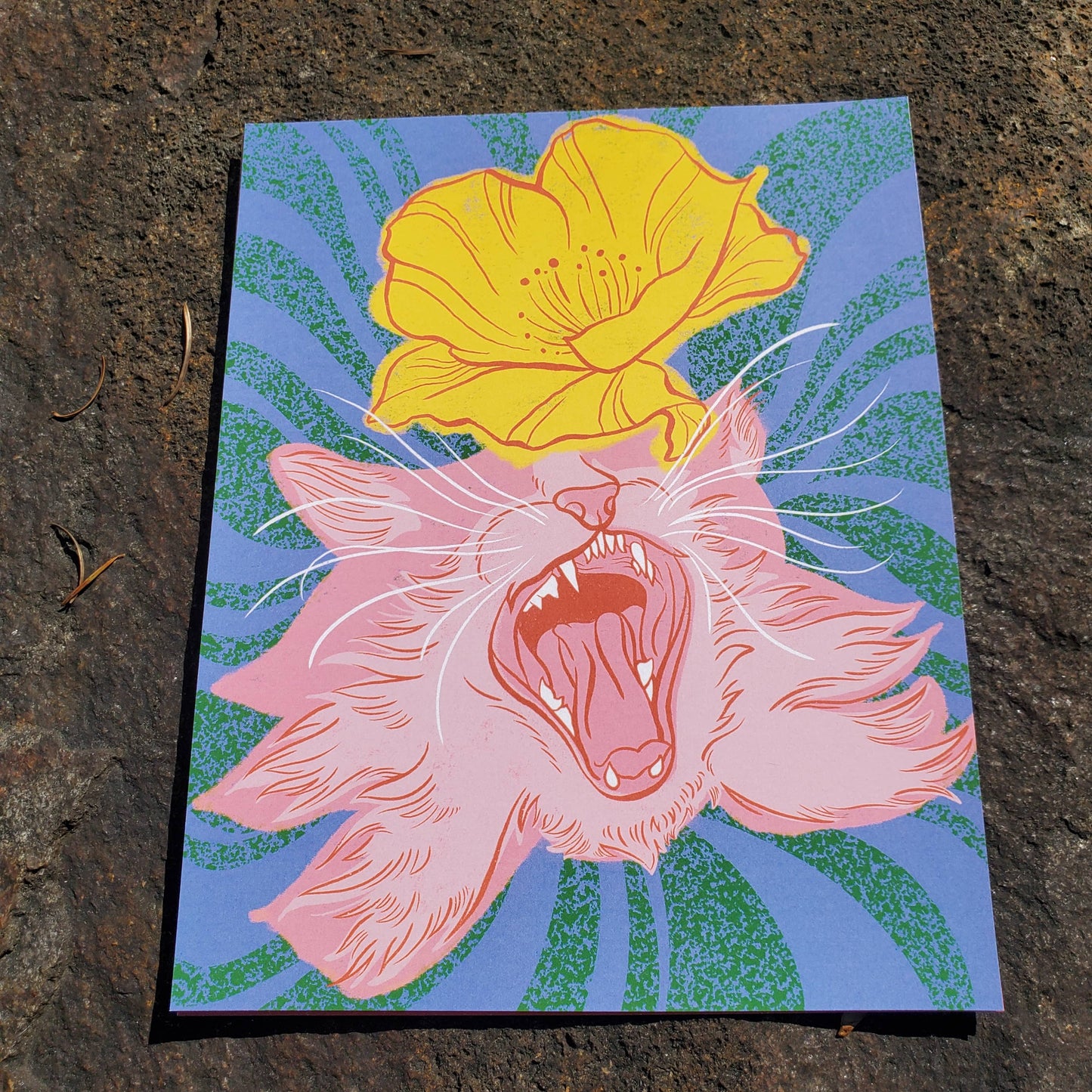 Psychedelicat 1 Art Print