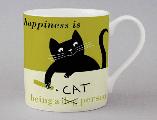 Happiness Is Being A Cat Person - Bone China Mug