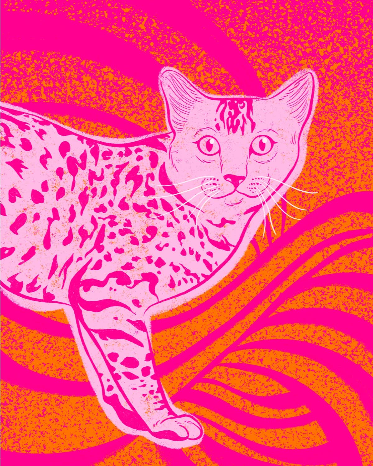 Psychedelicat 2 Art Print