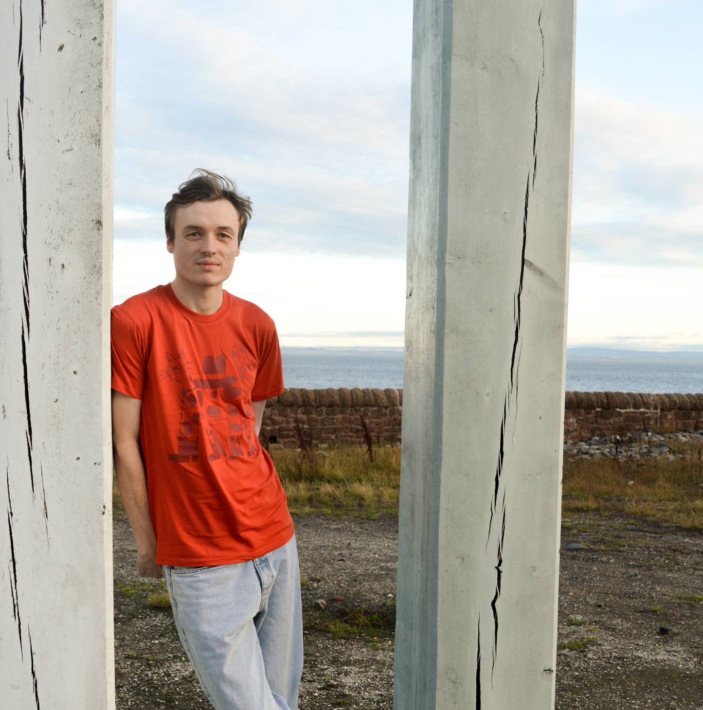 Cowboy Cat T-shirt - Autumn Colour