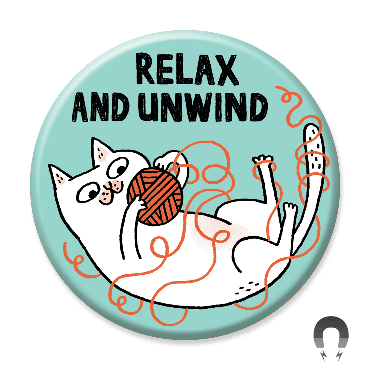 Relax and Unwind Cat Fridge Magnet