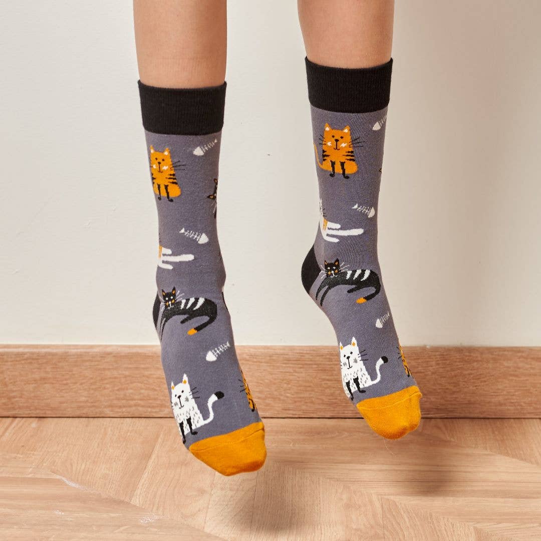 Childrens Fun Cotton Cat Socks