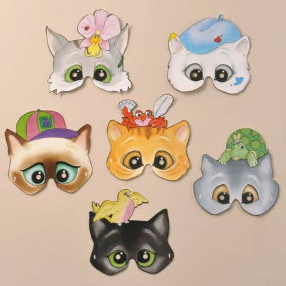 CHARACTER CATS -  PARTY MASKS