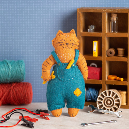 Mr. Cat Mechanic -  Felt Craft Mini Kit