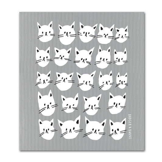 Many Cats Swedish Sponge Dish Cloth