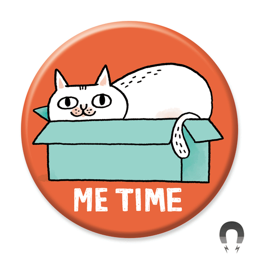 Me Time Cat Fridge Magnet