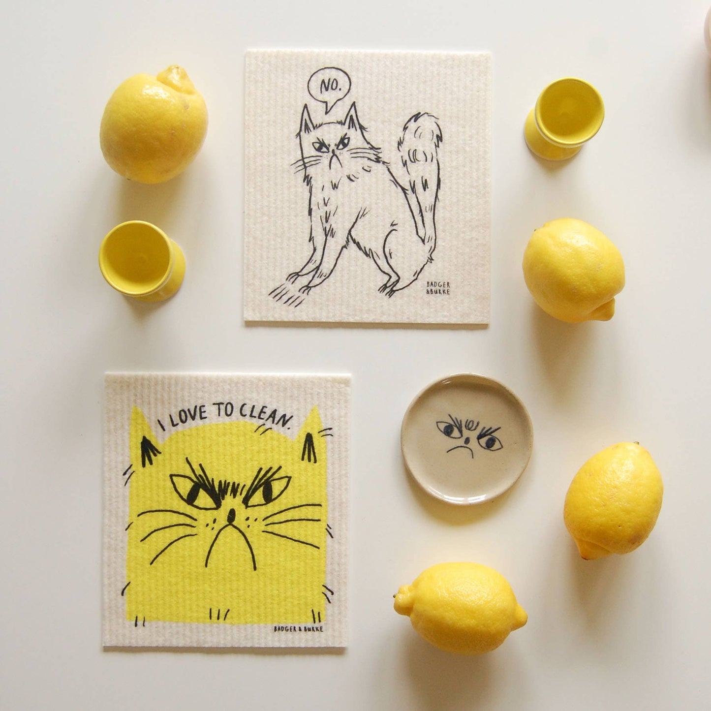 "I Love to Clean" Sponge Cloth / Swedish Dishcloth