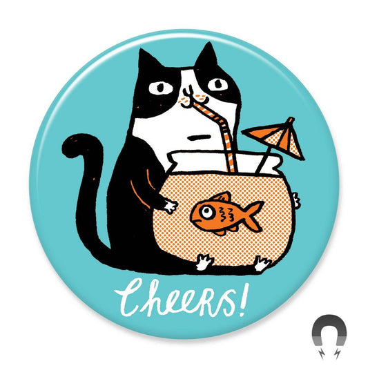 Cheers Cat Fridge Magnet