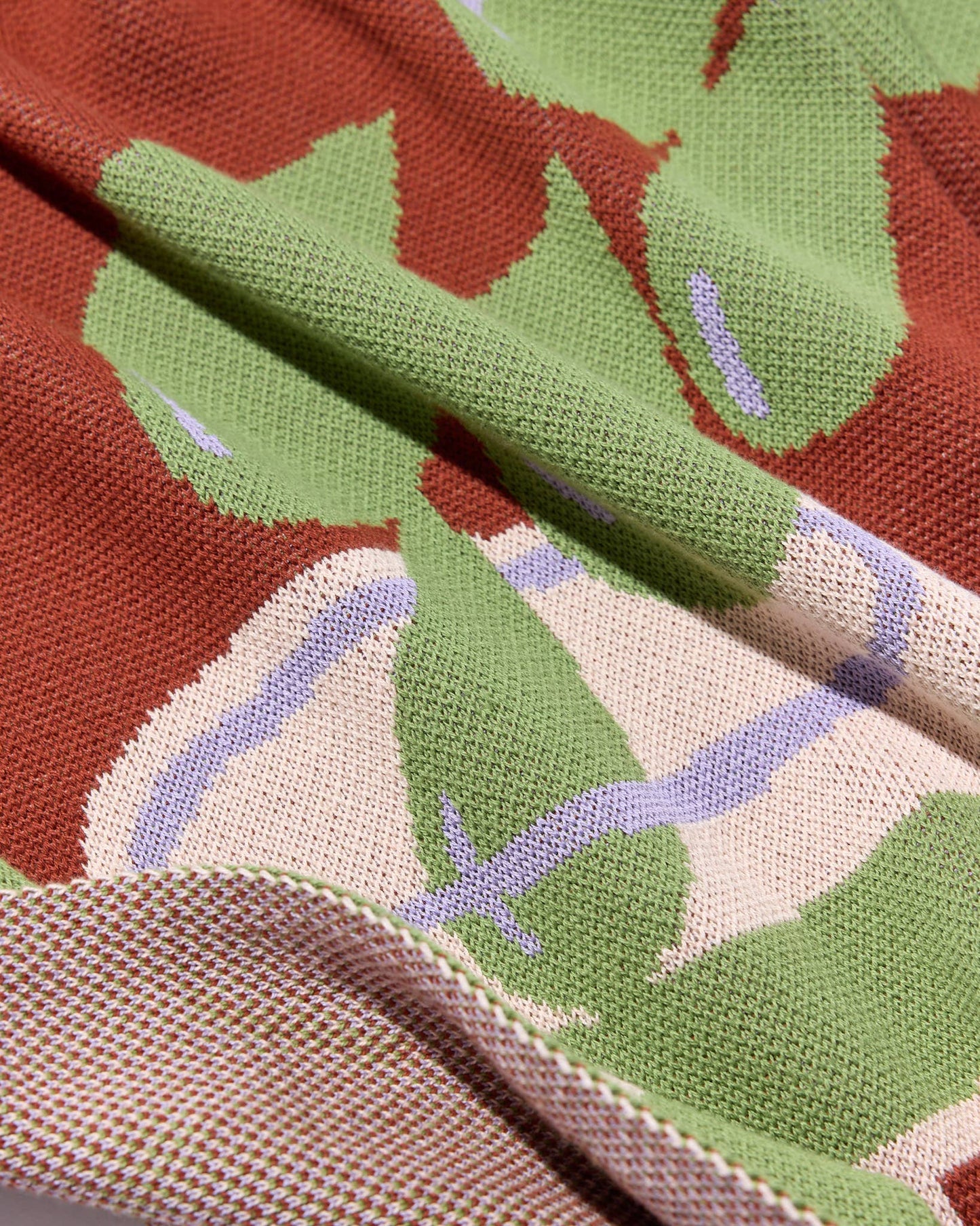 Cocktail Cat - Cotton Knit Throw Blanket