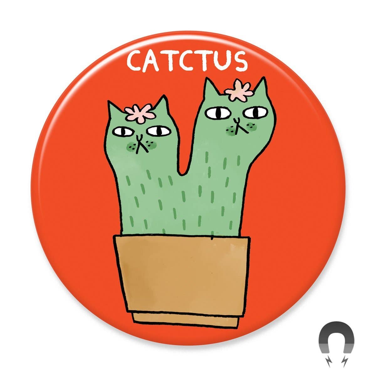 Catcus Cat Fridge Magnet