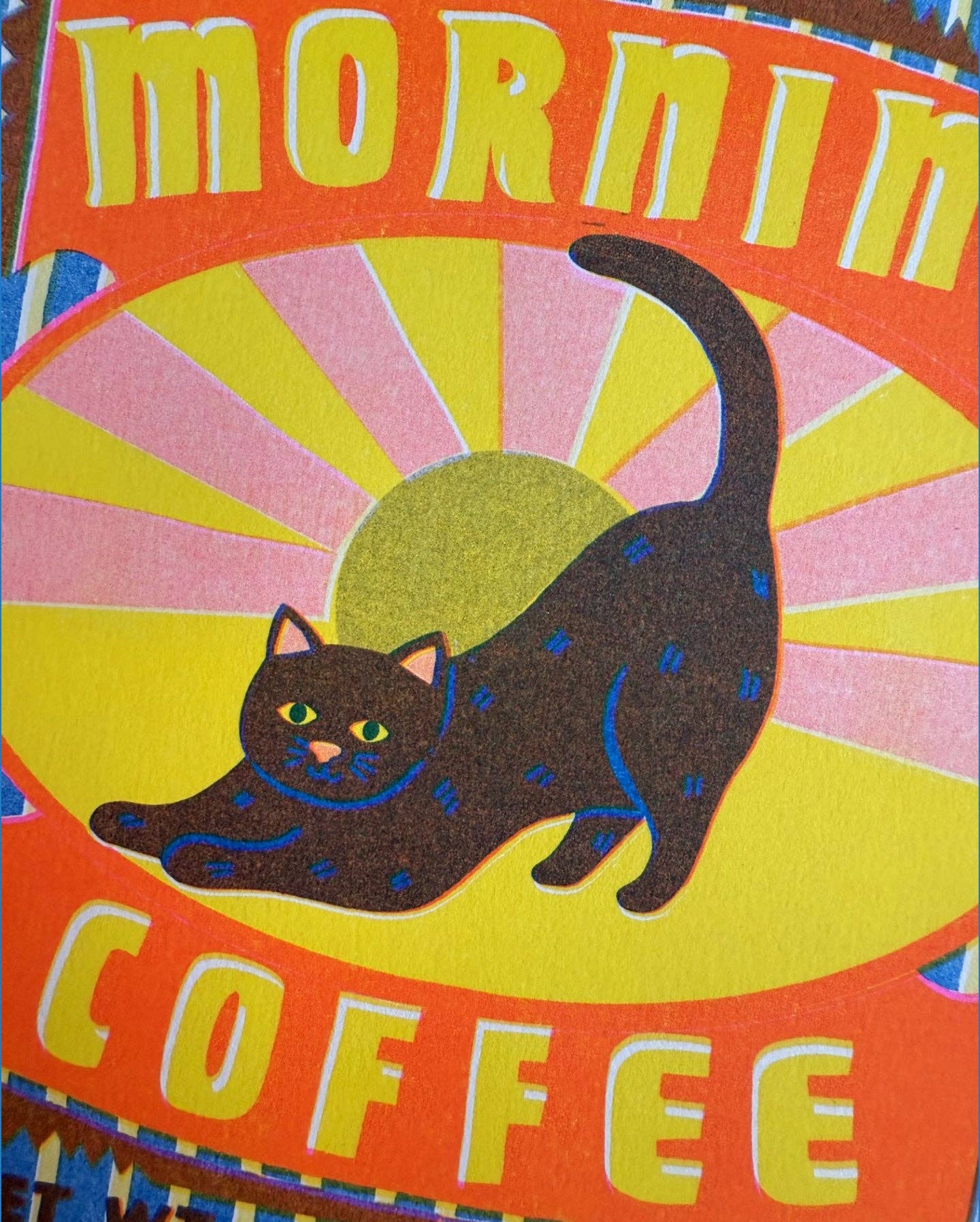 Morning Coffee Riso Print