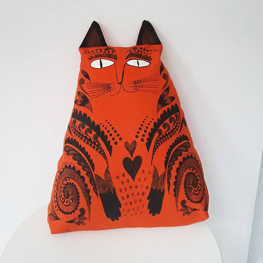 Orange Kitty Cushion Cover