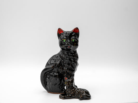 Vintage Mother and Kitten Figurines