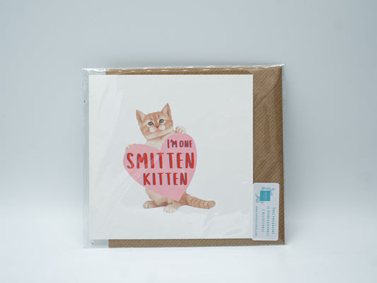Smitten Kitten Valentines Greetings Card