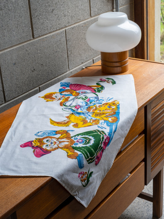 Vintage 1950s/60s Tea Towel – Retro Kitchen Linen