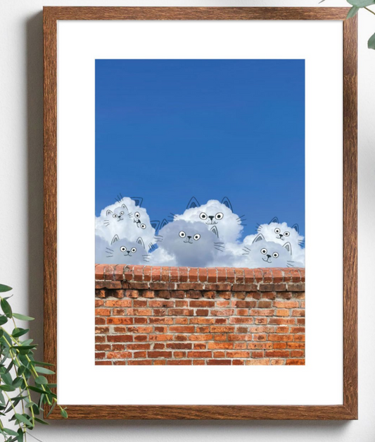 A Daily Cloud - Cat Wall Print