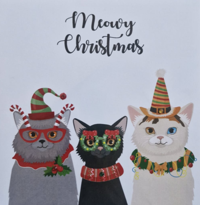 Three Wise Cats - Christmas Card