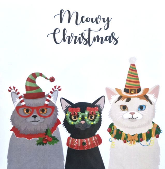 Three Wise Cats - Christmas Card