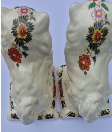 Pair of Vintage Japanese Style Porcelain Cat Figurines