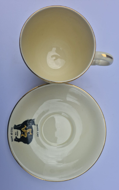 Vintage Manx Cat Tea Cup and Saucer