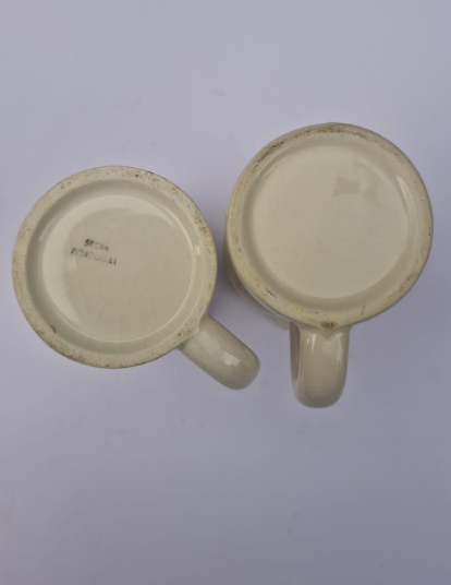 Vintage Portuguese Ceramic Cat Egg Cups