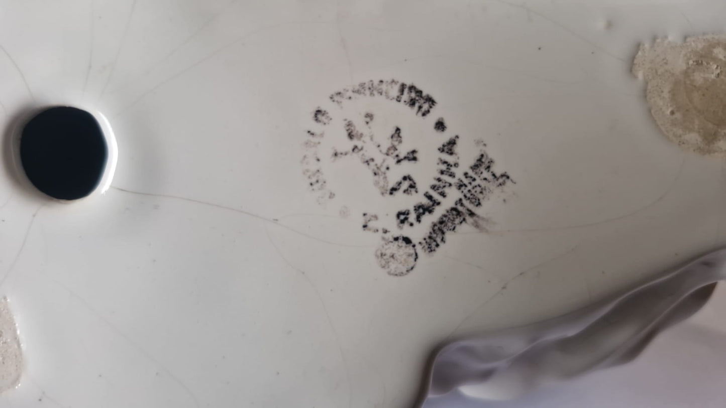 Vintage White Persian Porcelain Ceramic Cat