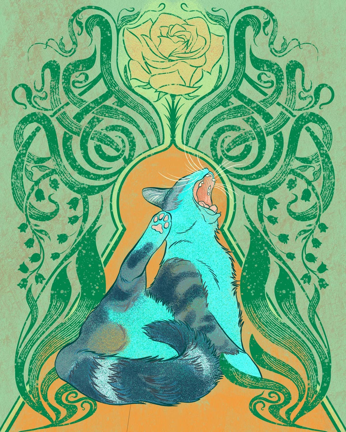 Gardening Yawn Art Print