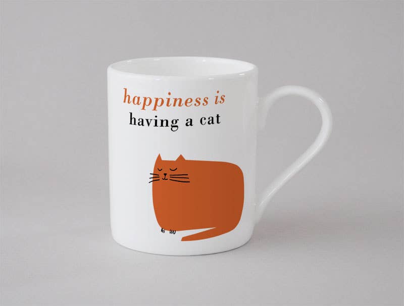 Happiness Is Having A Cat - Small Mug