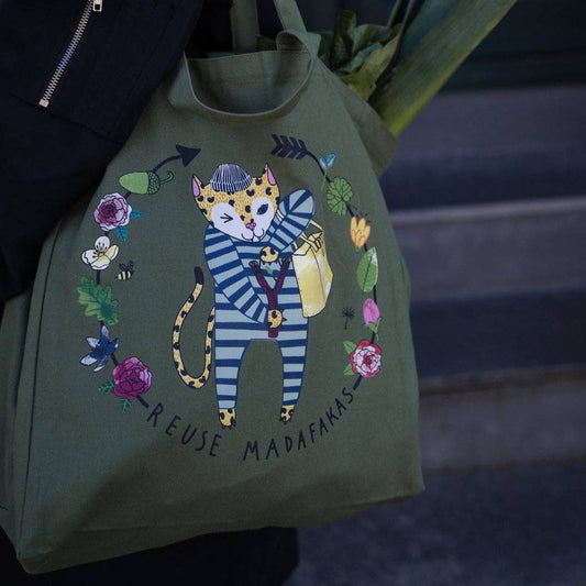 Green Organic Cloth - 'Reuse Madafakas' - Shopping Tote