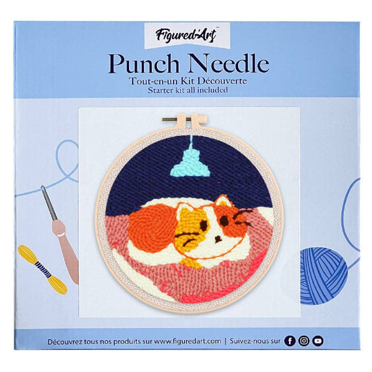 Punch Needle Kit - A Cat in his Bed