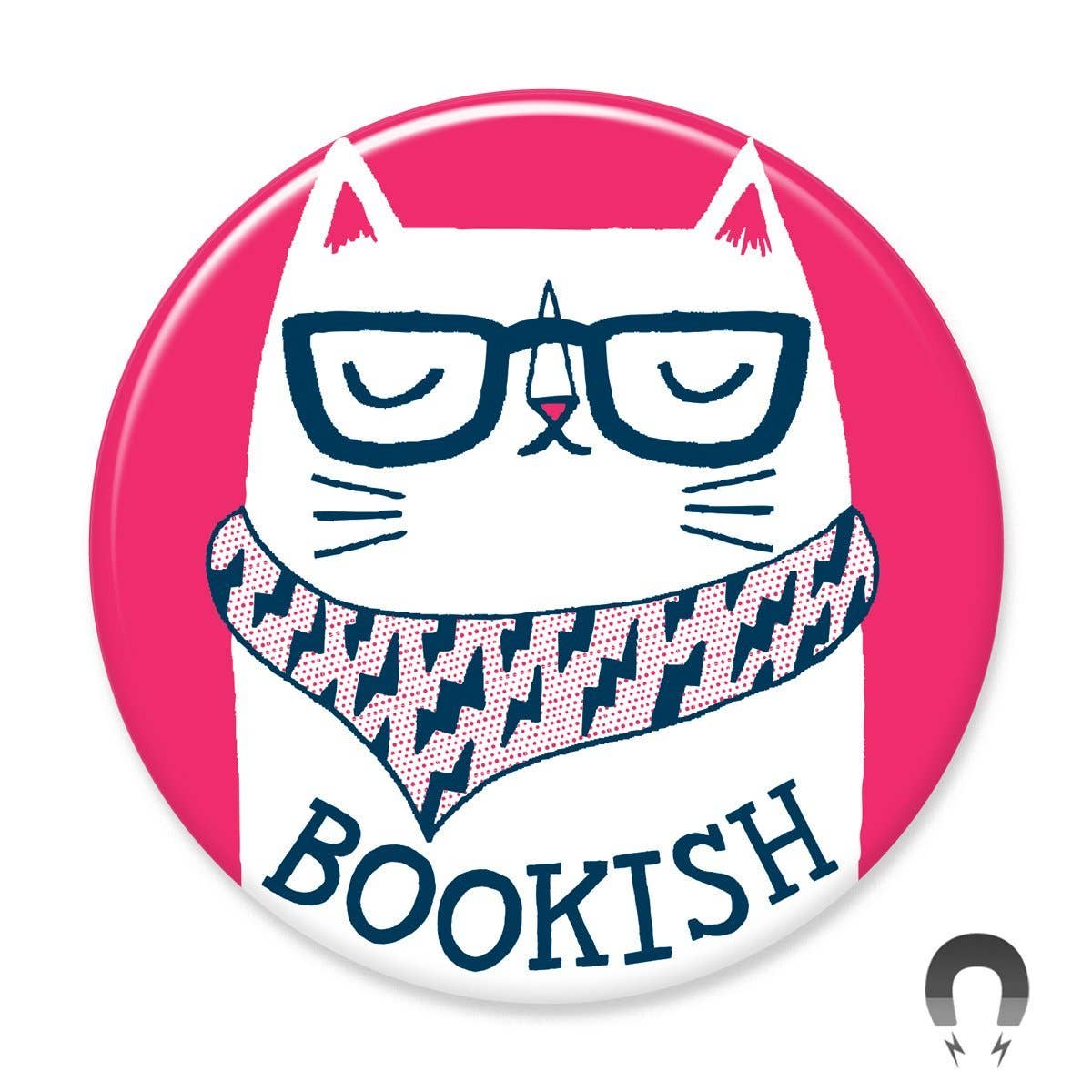 Bookish Cat Fridge Magnet