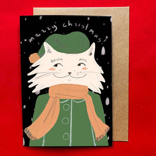 Christmas Cat Greeting Card