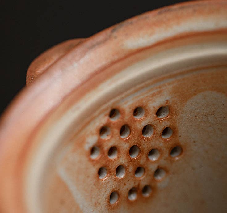 Gohobi Handmade Black Ink Hand-Painted Cat Gaiwan Teapot