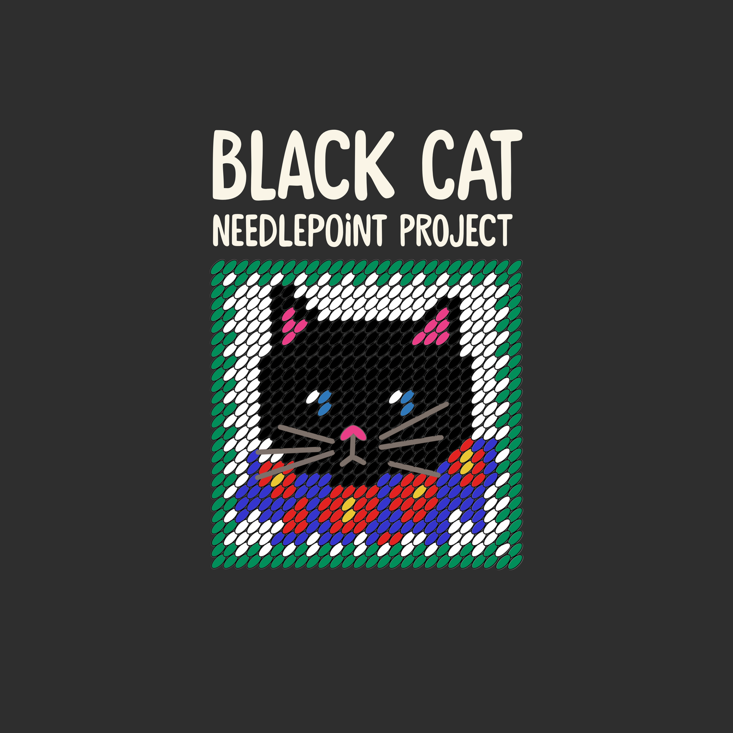 Black Cat Needlepoint Kit