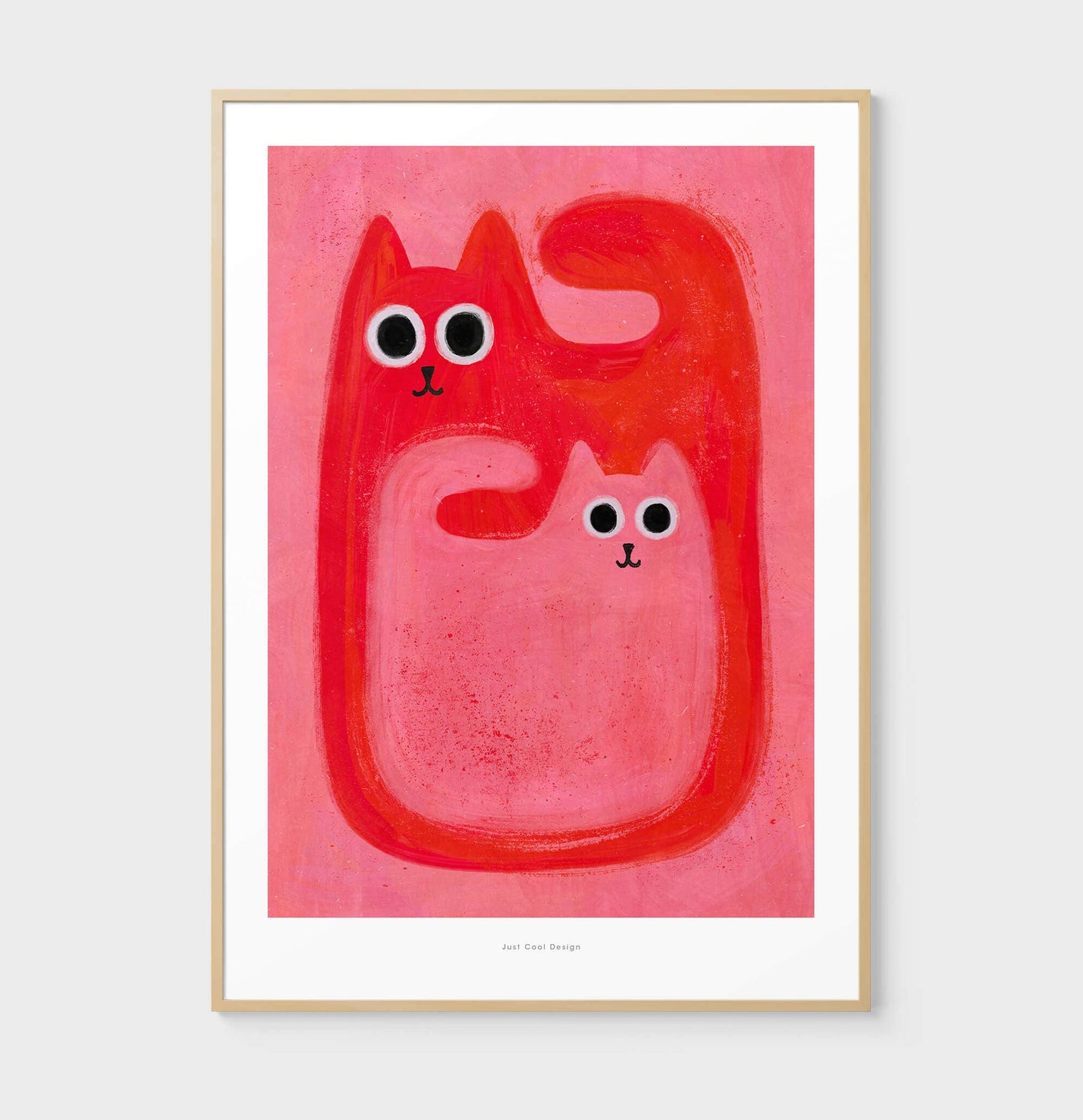Big & Little Cats - A4 Cute Cat Lover Print