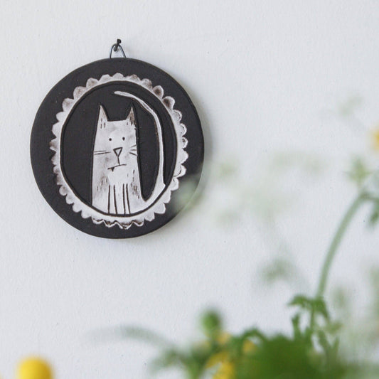 Cat Cameo - Mini Wall Art Tile